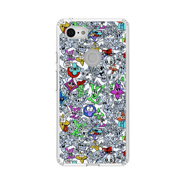 Colorful Cartoon Graffiti Pattern Google Pixel 3 XL Case