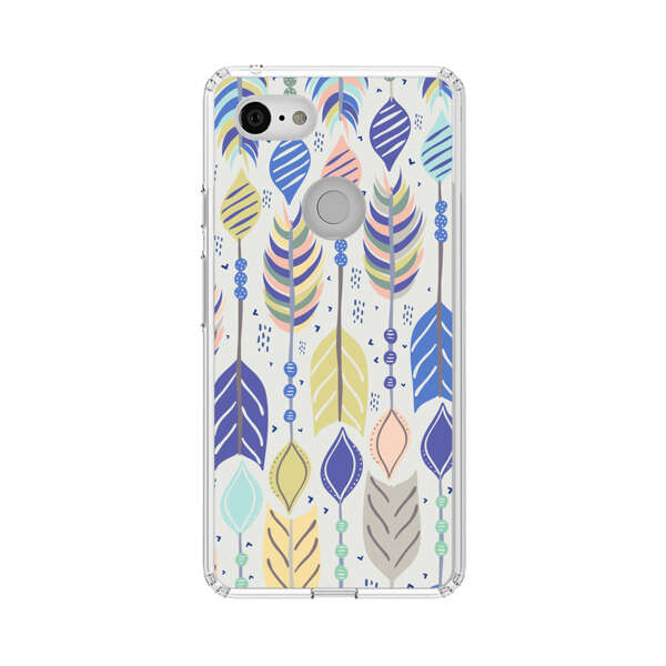 Colorful Feathers Pattern Pastel Google Pixel 3 XL Case