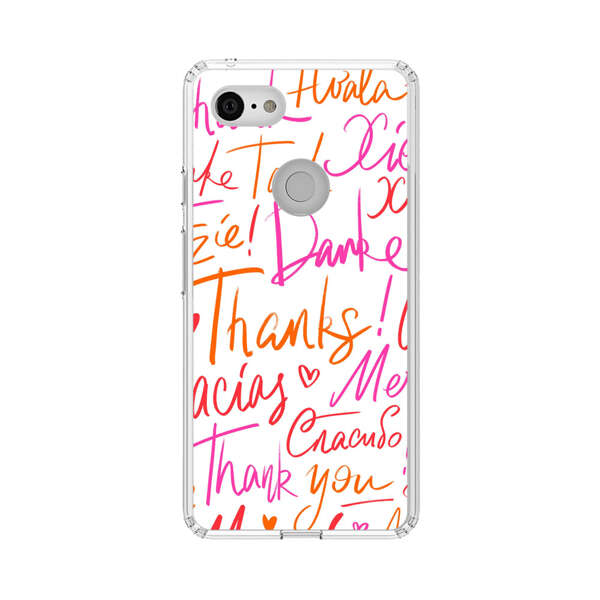 Colorful Thank You Multilingual Pattern Google Pixel 3 XL Case