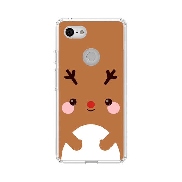 Cute Minimalist Reindeer Cartoon Google Pixel 3 XL Case