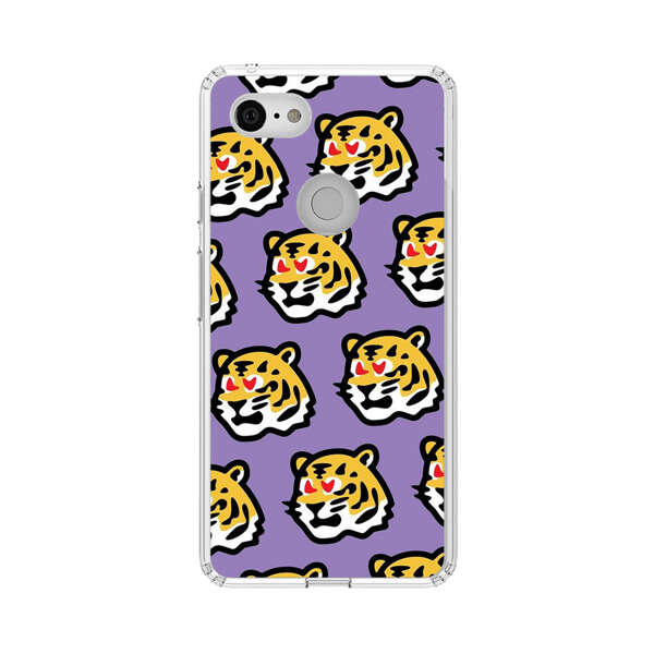 Cute Tiger with Heart Eyes Pattern Google Pixel 3 XL Case