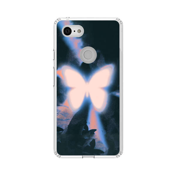 Glowing White Butterfly Google Pixel 3 XL Case