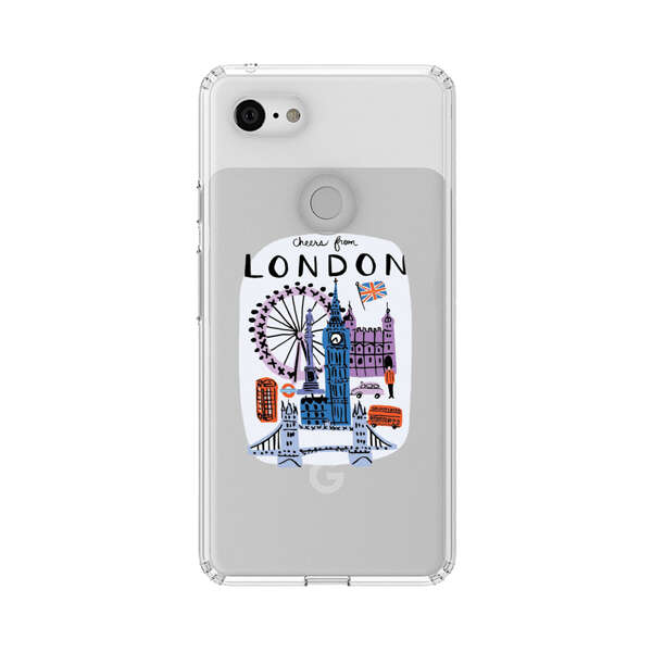 London Iconic Landmarks Illustration Google Pixel 3 XL Case