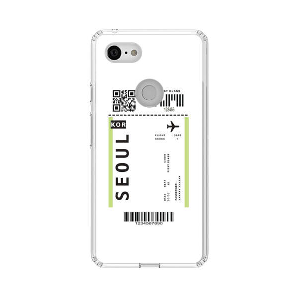 Minimalist Seoul Boarding Pass Google Pixel 3 XL Case