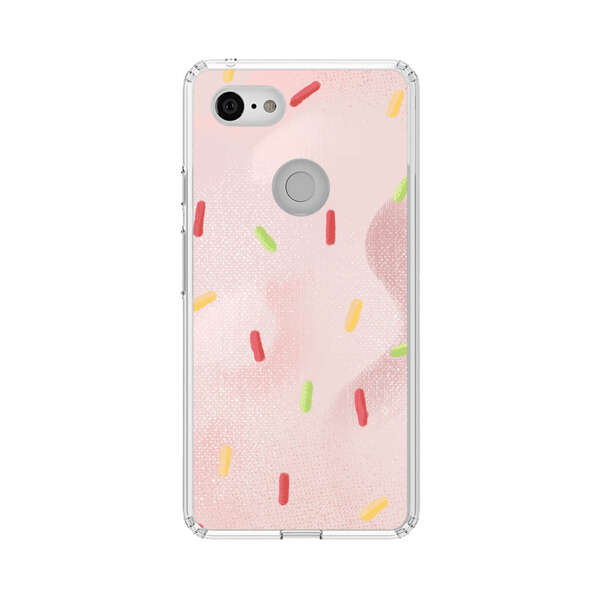 Pastel Pink Sprinkles Pattern Google Pixel 3 XL Case