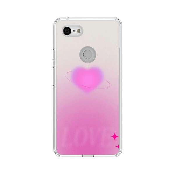 Pink Glowing Heart Love Sparkle Google Pixel 3 XL Case