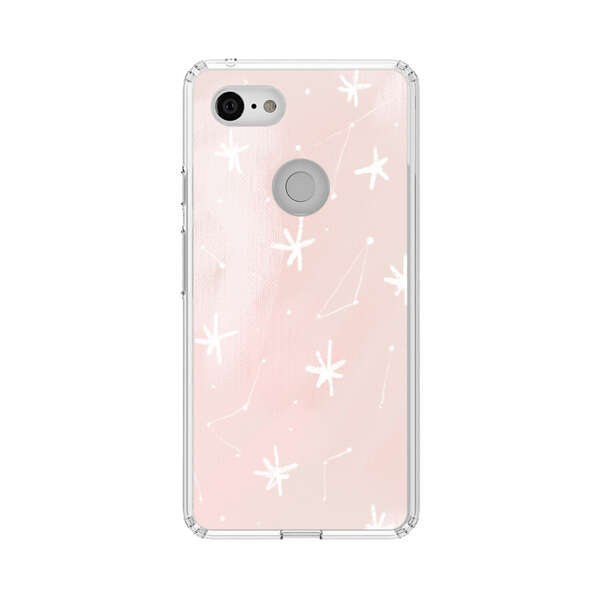 Pink Stars and Constellation Pattern Google Pixel 3 XL Case