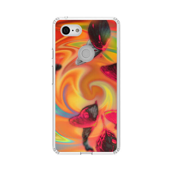 Psychedelic Butterflies Swirl Google Pixel 3 XL Case