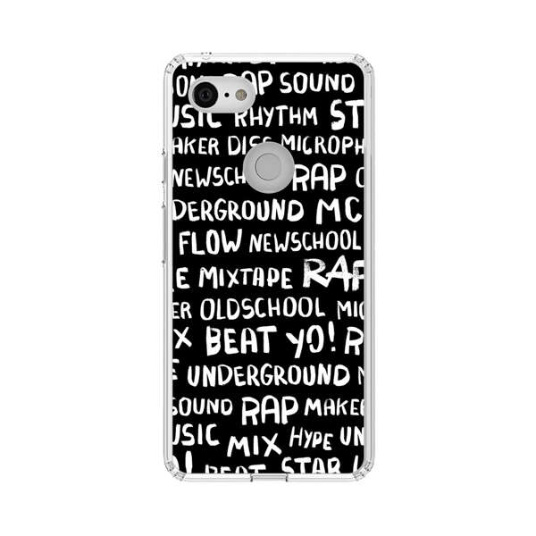 Rap Hip Hop Words Collage Google Pixel 3 XL Case