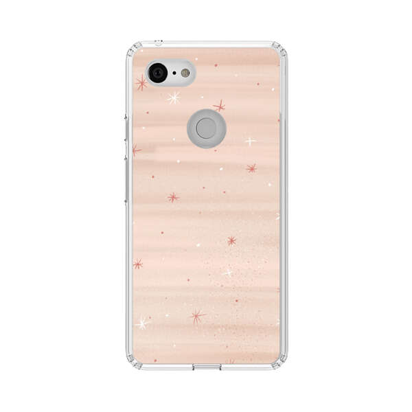 Soft Pink Background with Delicate Stars Google Pixel 3 XL Case