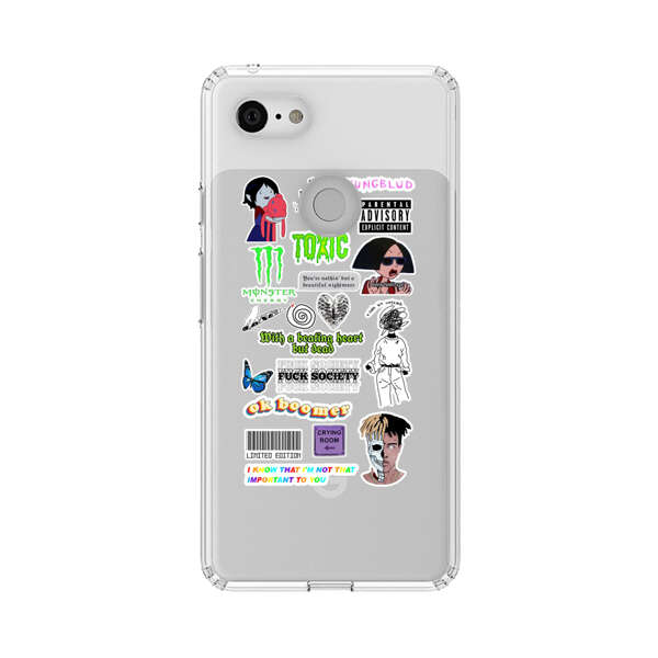 Sticker Collage Edgy Expressive Pop Culture Google Pixel 3 XL Case