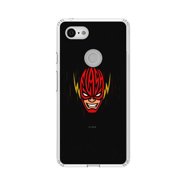 Vibrant Superhero Face with Lightning Bolts Google Pixel 3 XL Case
