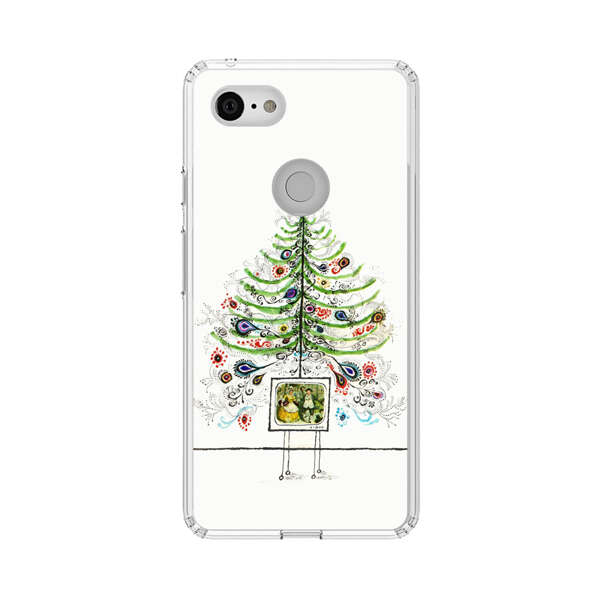 Whimsical Christmas Tree Artistic Design Google Pixel 3 XL Case