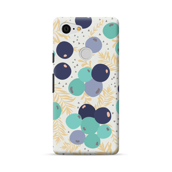Abstract Berries Pattern Google Pixel 3 XL Hard Case