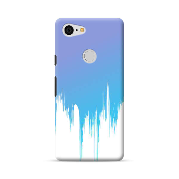 Abstract Blue and Purple Dripping Paint Google Pixel 3 XL Hard Case