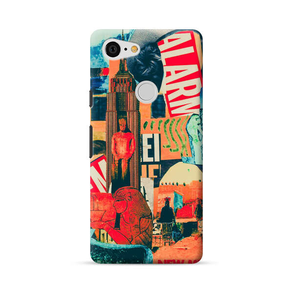 Artistic Urban Collage Google Pixel 3 XL Hard Case
