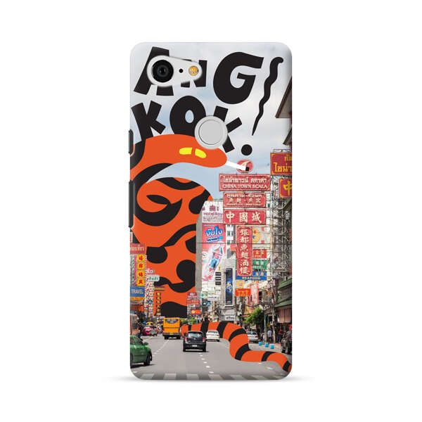 Bangkok Chinatown Snake Street Scene Google Pixel 3 XL Hard Case