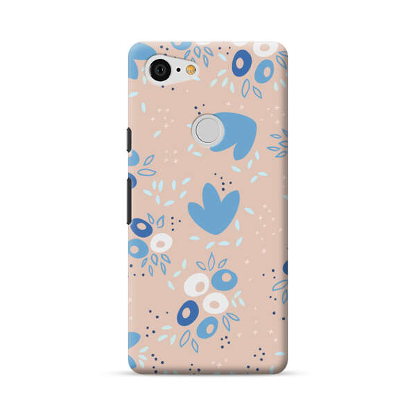 Blue Floral Pattern Google Pixel 3 XL Hard Case