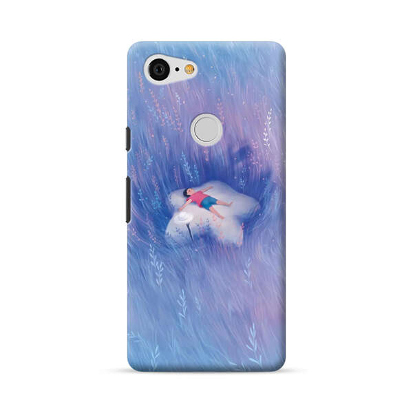Child Relaxing in Dreamy Field Google Pixel 3 XL Hard Case