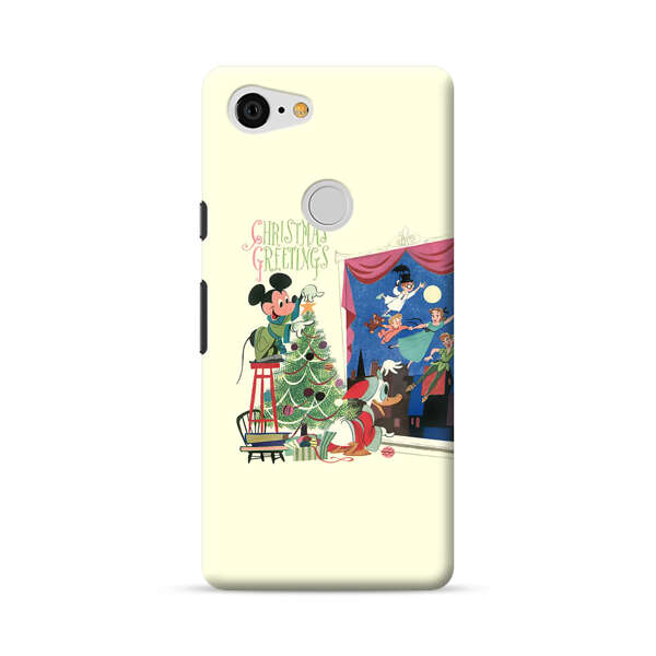 Christmas Disney Mickey Mouse and Peter Pan Google Pixel 3 XL Hard Case