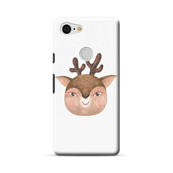 Cute Cartoon Deer Face Google Pixel 3 XL Hard Case