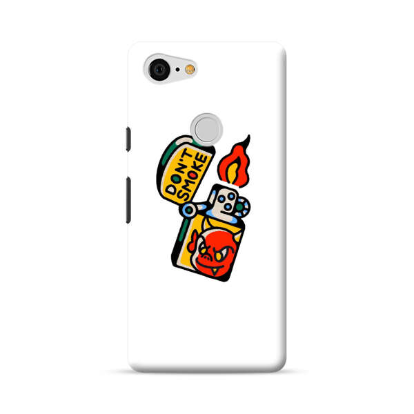 Don't Smoke Vintage Lighter with Devil Face Google Pixel 3 XL Hard Case