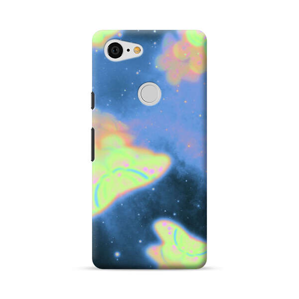 Dreamy Glowing Cosmic Butterflies Google Pixel 3 XL Hard Case