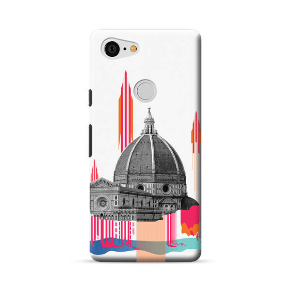 Florence Cathedral Dome Artistic Illustration Google Pixel 3 XL Hard Case