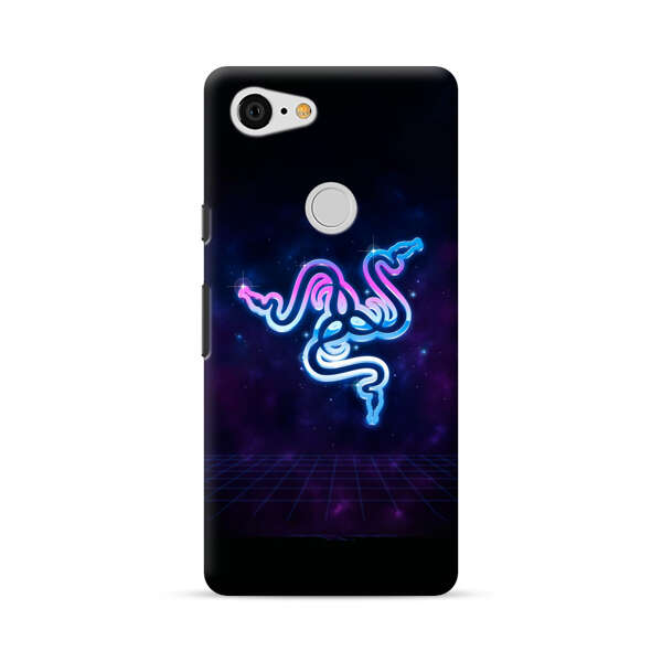 Glowing Neon Triple Snake Google Pixel 3 XL Hard Case