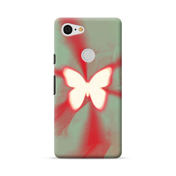 Glowing White Butterfly Abstract Radiant Design Google Pixel 3 XL Hard Case