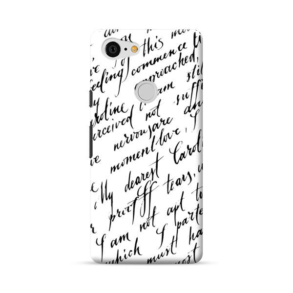 Handwritten Calligraphy Google Pixel 3 XL Hard Case
