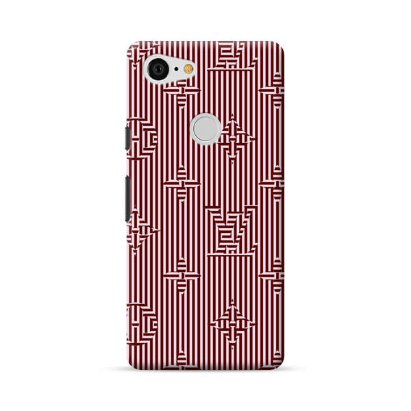 Intricate Geometric Striped Pattern Google Pixel 3 XL Hard Case