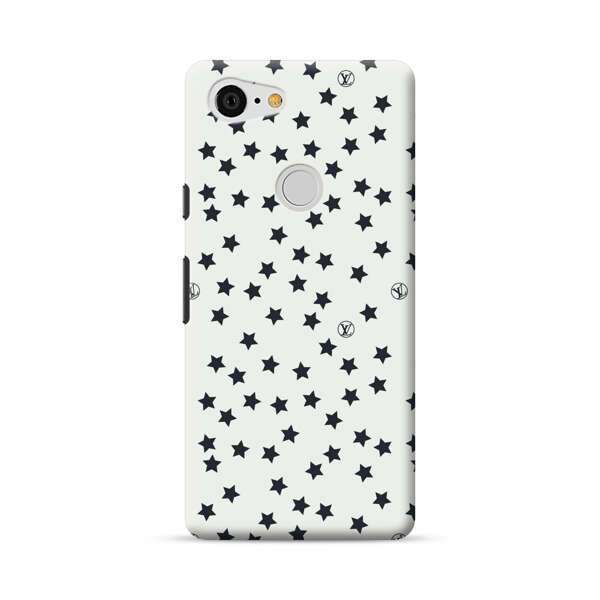Minimalist Black Stars Pattern Google Pixel 3 XL Hard Case