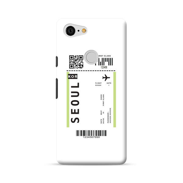 Minimalist Seoul Boarding Pass Google Pixel 3 XL Hard Case