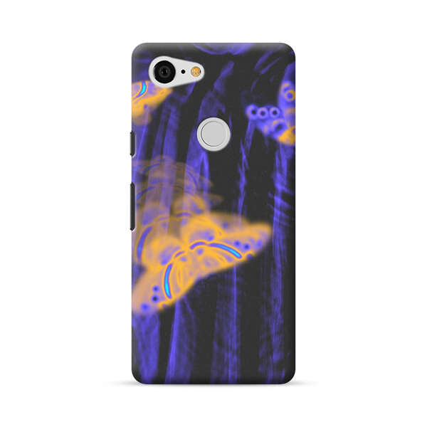 Neon Glowing Butterflies Google Pixel 3 XL Hard Case