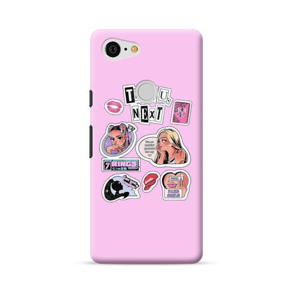 Pop Art Fashion Stickers Google Pixel 3 XL Hard Case