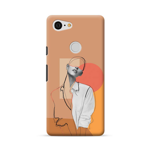 Stylish Abstract Portrait Art Google Pixel 3 XL Hard Case