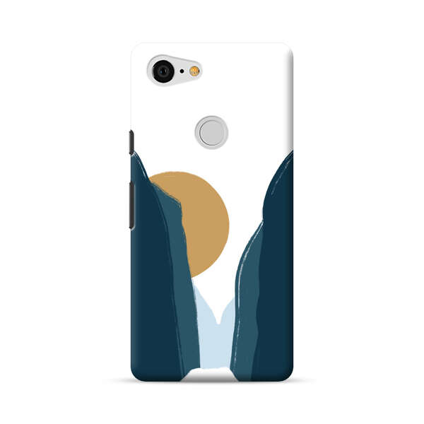 Sunset Between Dark Cliffs Google Pixel 3 XL Hard Case