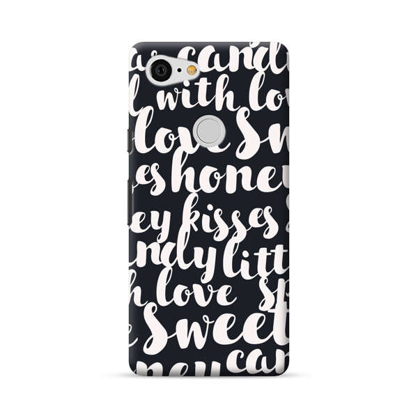 Sweet Honey Kisses Love Sugar Candy Pattern Google Pixel 3 XL Hard Case