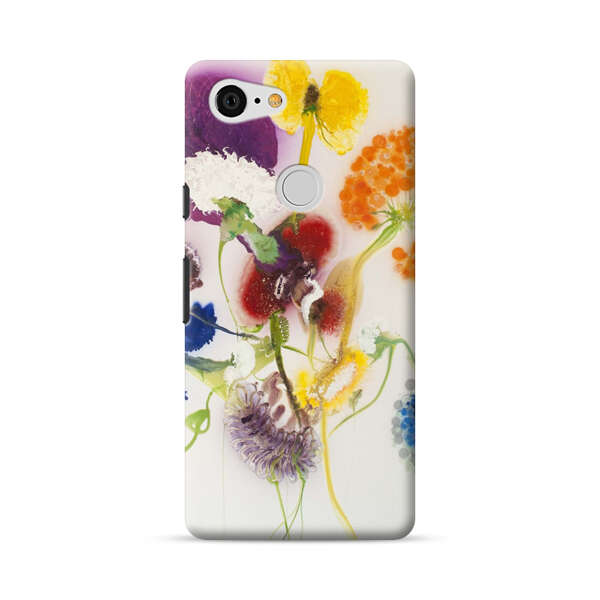 Vibrant Abstract Floral Artwork Google Pixel 3 XL Hard Case