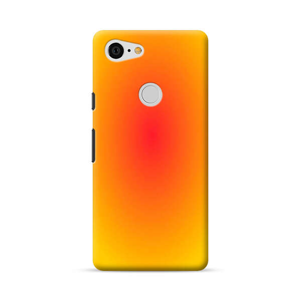Vibrant Red Focal Point with Yellow Gradient Background Google Pixel 3 XL Hard Case