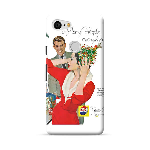 Vintage Pepsi-Cola Holiday Advertisement Google Pixel 3 XL Hard Case