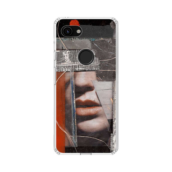 Abstract Collage Close Up Face Google Pixel 3a Case