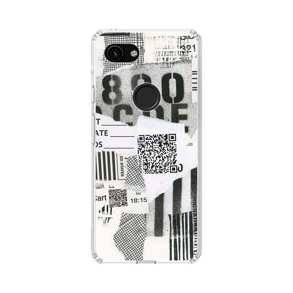 Abstract Collage Torn Paper Barcodes Google Pixel 3a Case