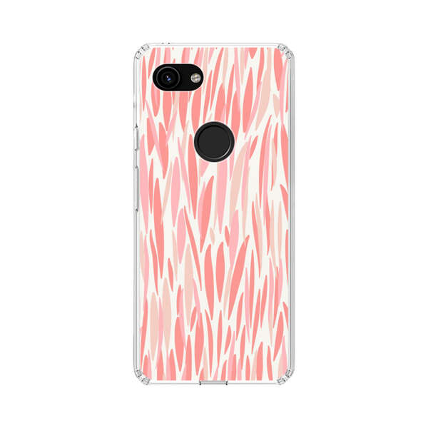 Abstract Coral Wavy Lines Pattern Google Pixel 3a Case