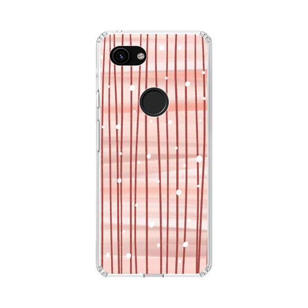 Abstract Vertical Lines Pink Pattern Google Pixel 3a Case