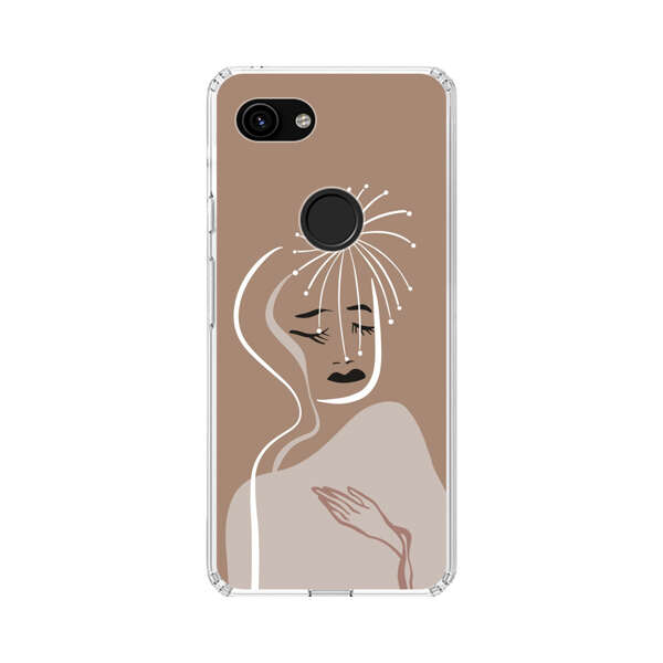 Artistic Abstract Portrait with Serene Face Google Pixel 3a Case