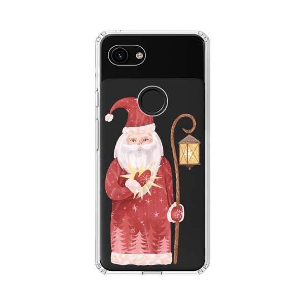 Charming Santa Claus Holding Glowing Heart and Lantern Google Pixel 3a Case