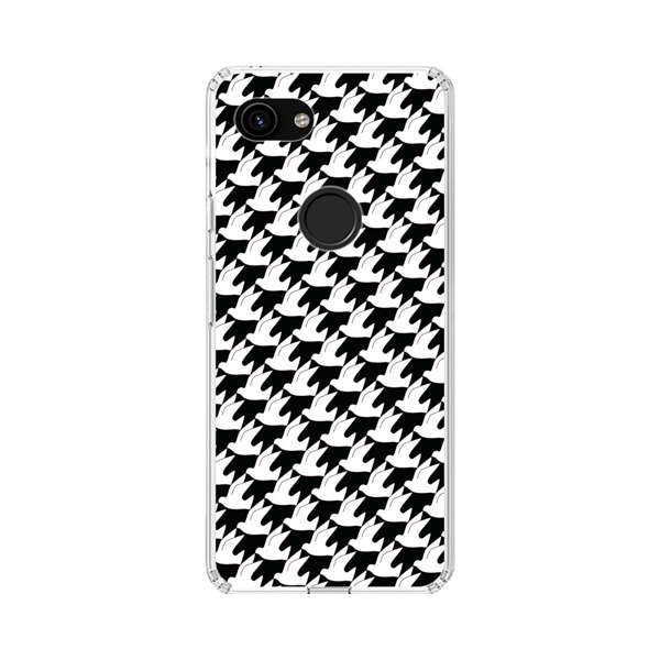 Classic Black and White Houndstooth Pattern Google Pixel 3a Case