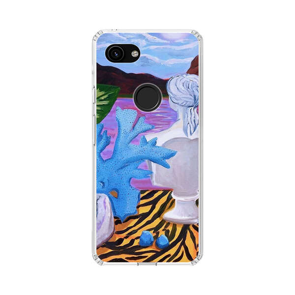 Classical Statues and Tropical Plants by the Ocean Google Pixel 3a Case